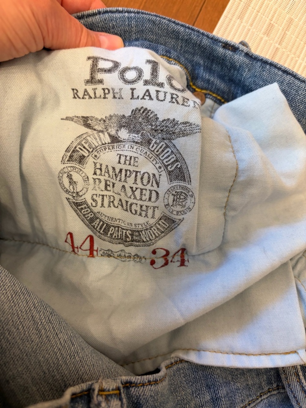 Polo Ralph Lauren Men’s Jeans Light Blue Relaxed Fit 44 x 34 Classic Timeless - Picture 12 of 12